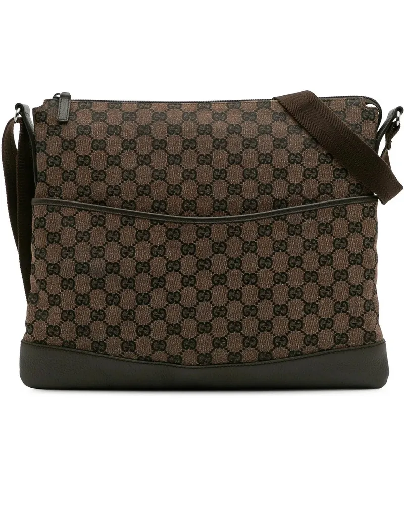 Gucci Hobo Bags GG Canvas Crossbody braun Braun