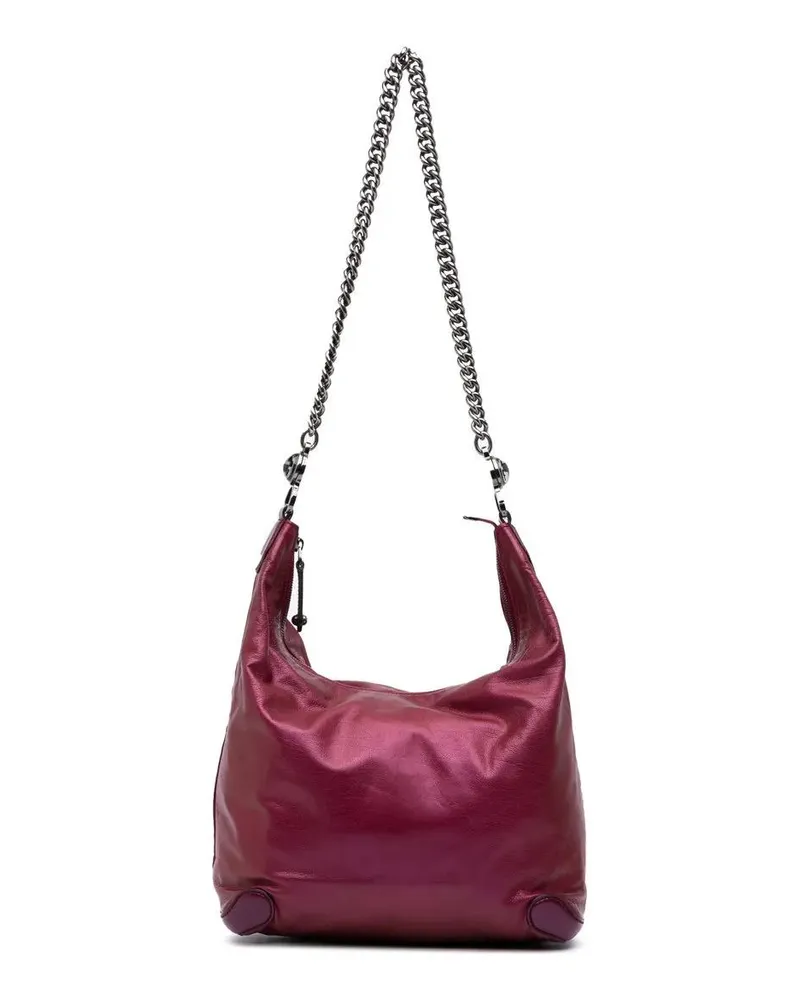 Gucci Hobo Bags Medium Metallic Leather Galaxy Chain Shoulder Bag orange Orange