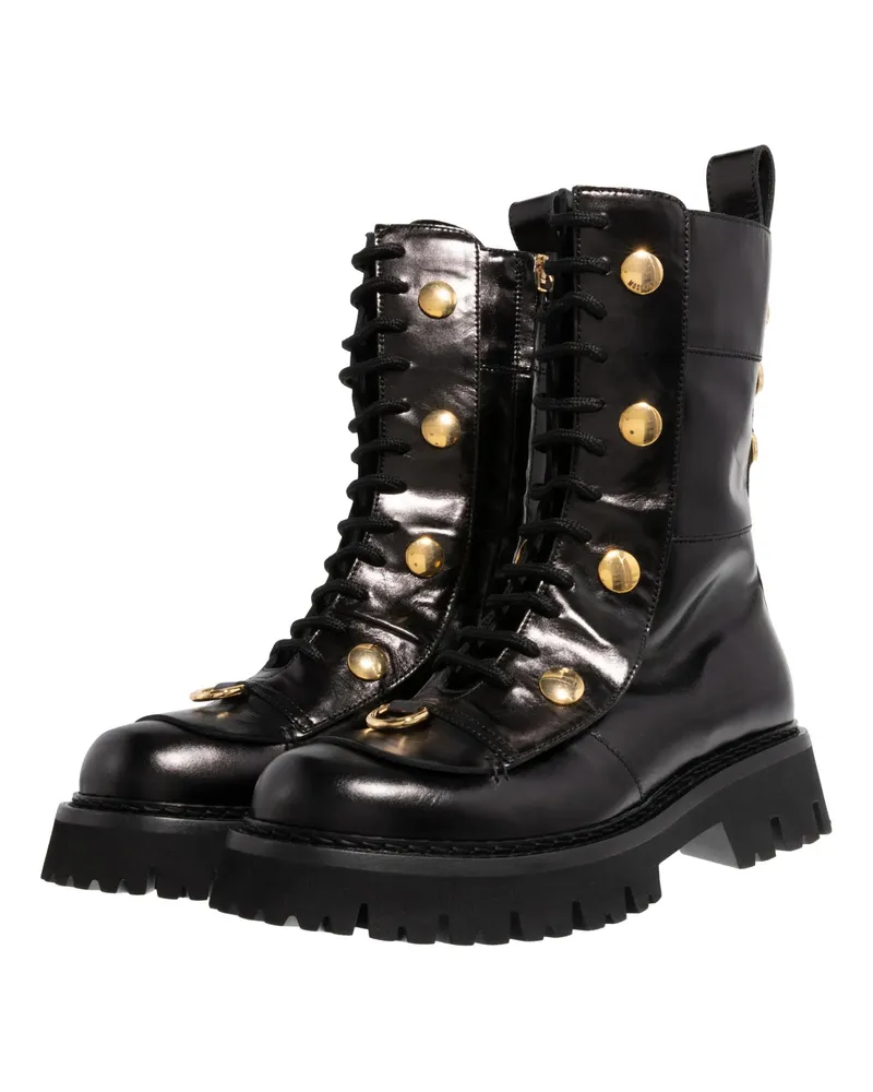 Moschino Stiefel & Boots Snap Button schwarz Schwarz