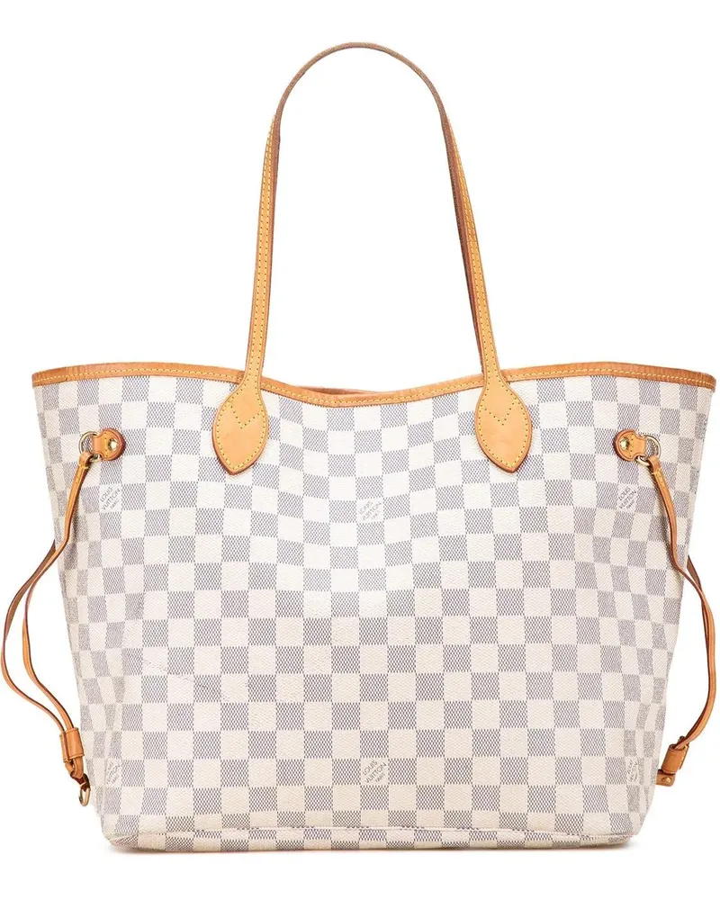 Louis Vuitton Shopper Damier Azur Neverfull MM weiß Weiß