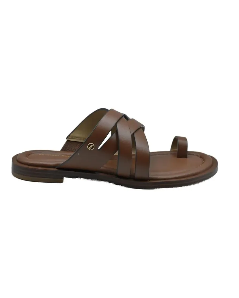 Michael Kors Sandalen Brown Low Shoes With Crisscross Straps braun Braun