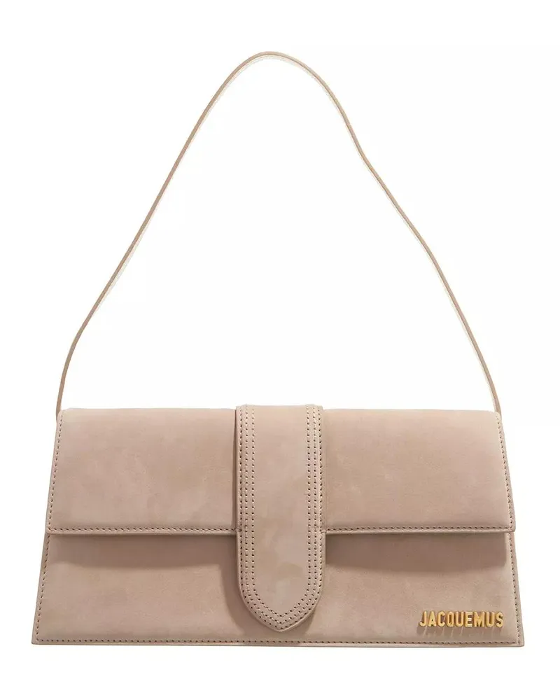 Jacquemus Hobo Bag Le Bambino Long Flap Bag Leather Beige