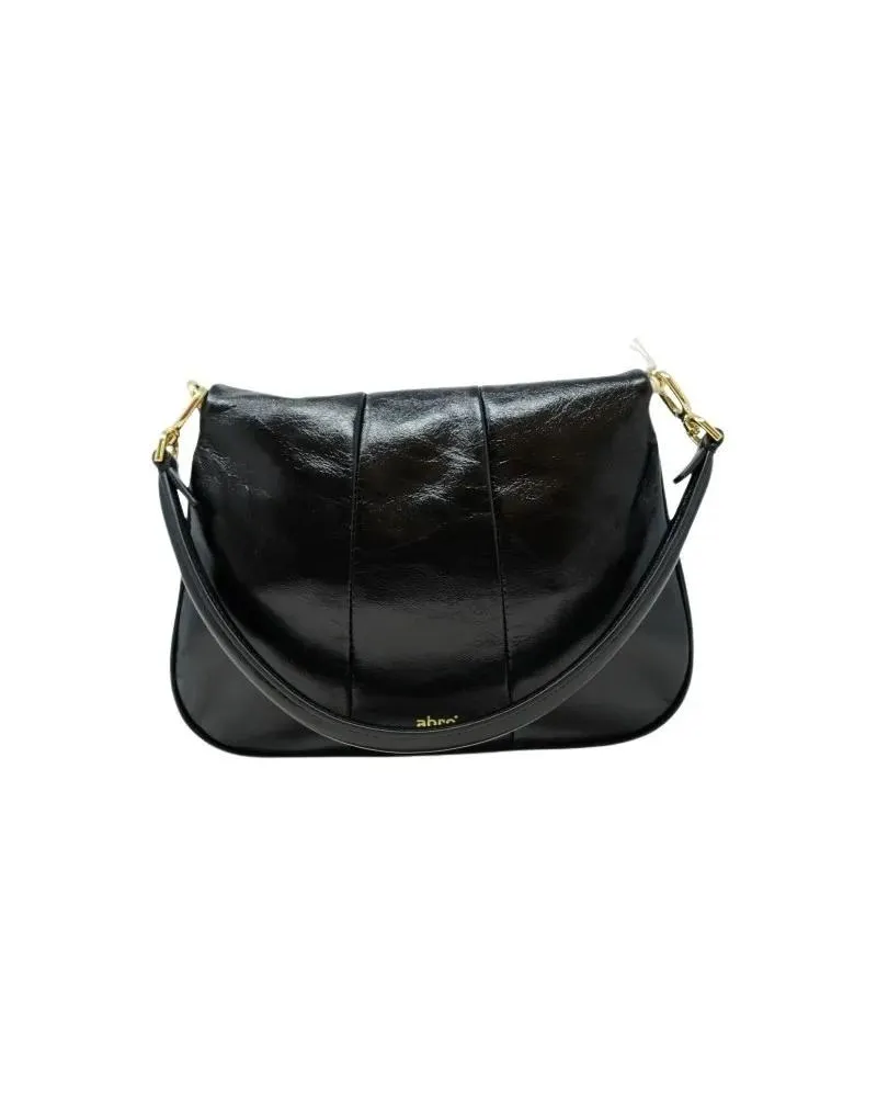 Abro Hobo Bags Venus Black Leather Bag schwarz Schwarz