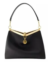 Etro Shopper Vela Shoulder Bag - Leather - Black Schwarz