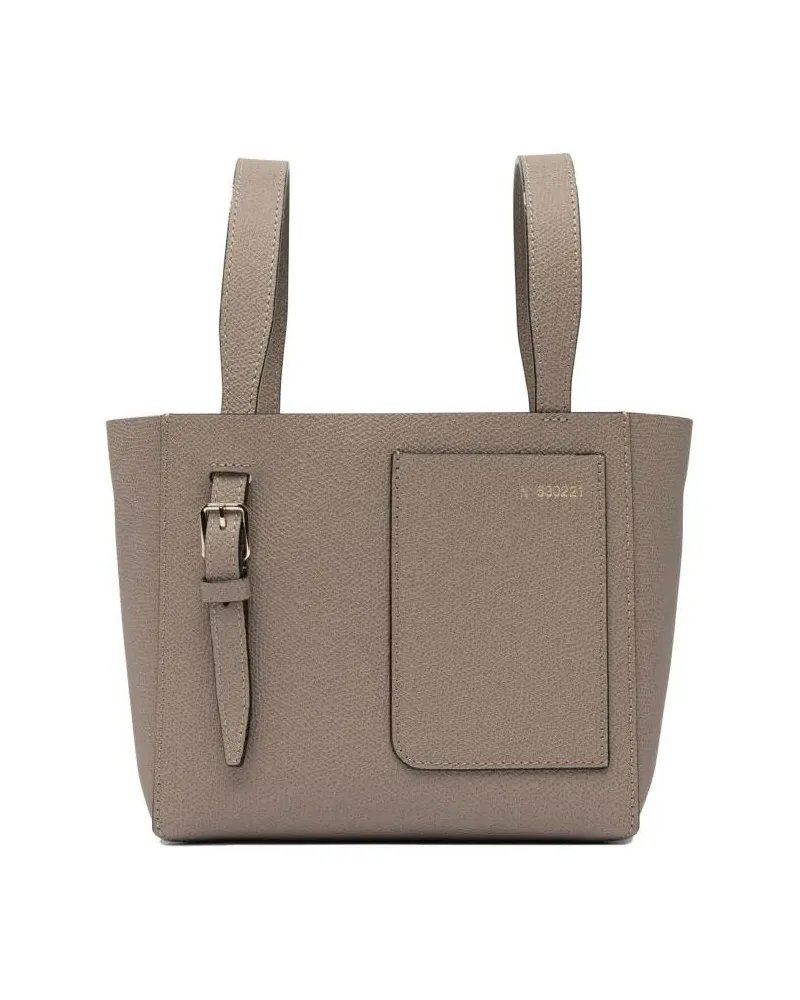 Valextra Beuteltaschen "Soft Micro" Bucket Bag grau Grau