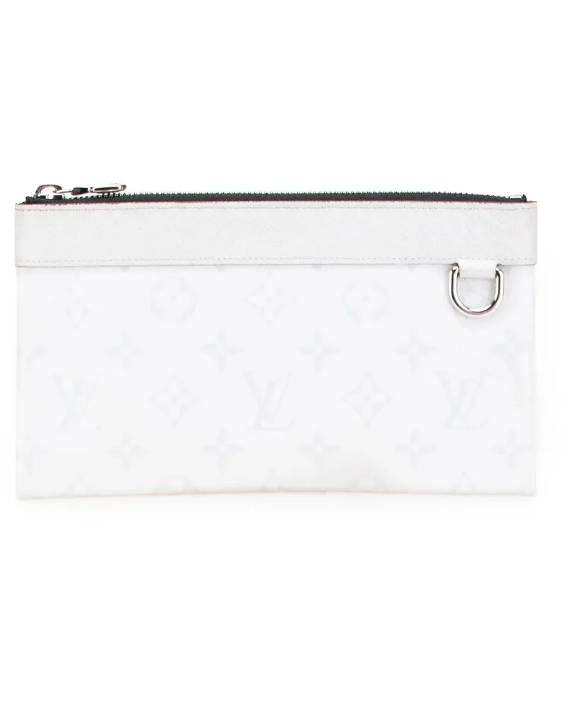 Louis Vuitton Clutches Monogram Taigarama Pochette Discovery PM weiß Weiß