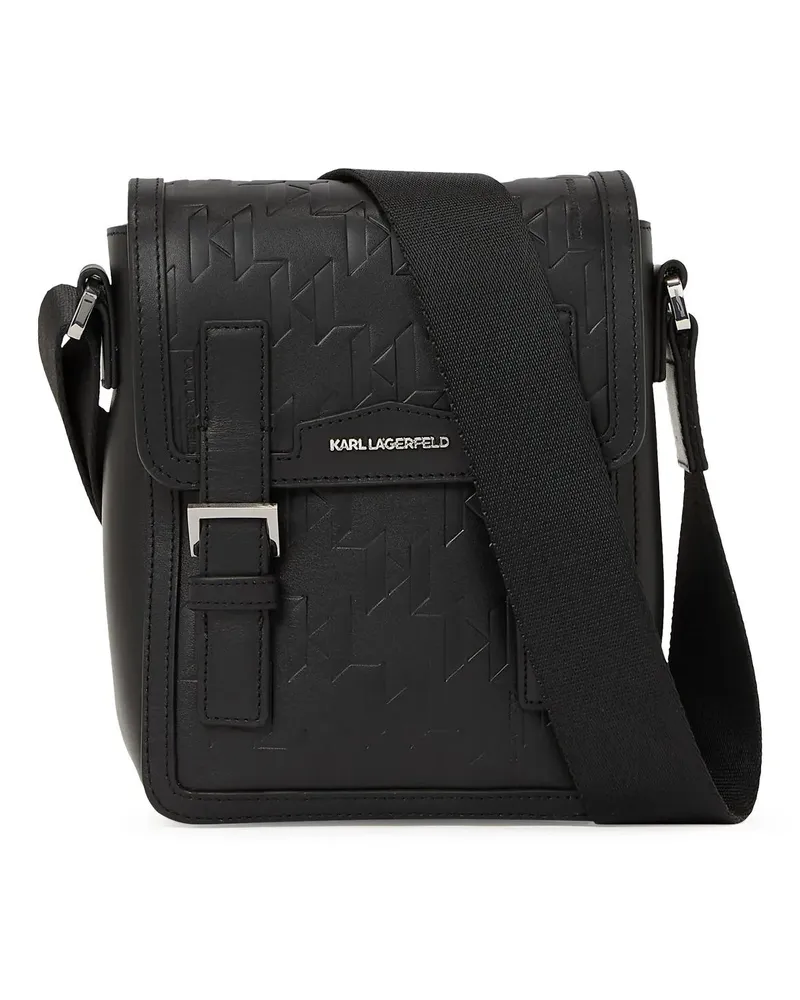 Karl Lagerfeld Crossbody Bags K/LOOM UMHÄNGETASCHE AUS LEDER schwarz Schwarz