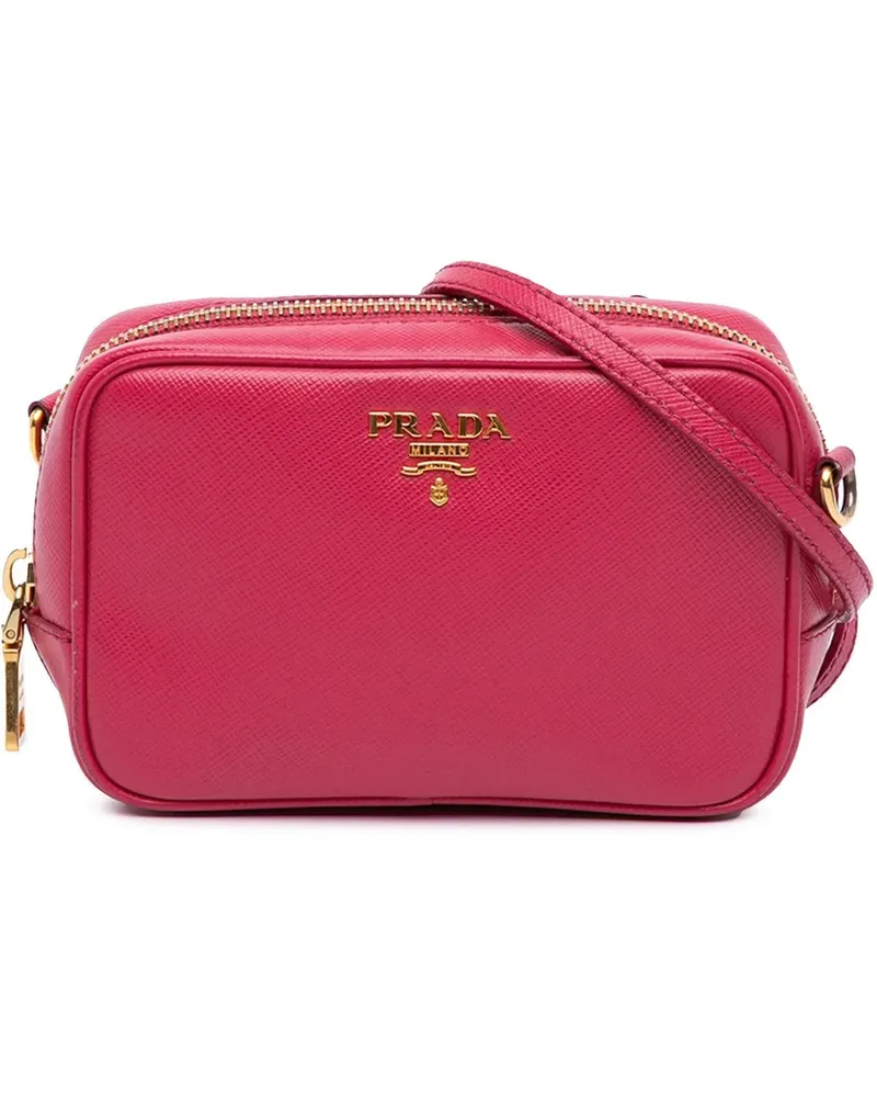 Prada Hobo Bags Mini Saffiano Camera Bag rosa Gold