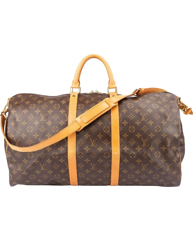 Louis Vuitton Crossbody Bags  Canvas Monogram Keepall 55 Bandoulie braun Braun