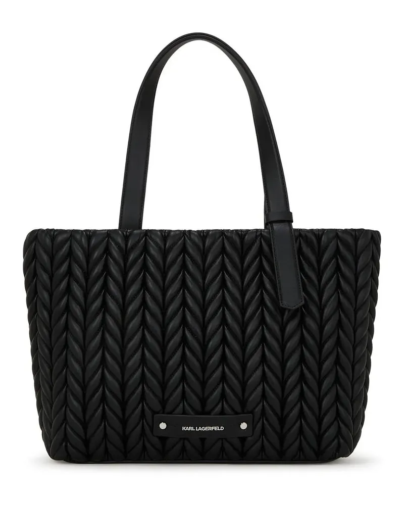 Karl Lagerfeld Shopper K/Weave mittelgroße Tote Bag schwarz Schwarz