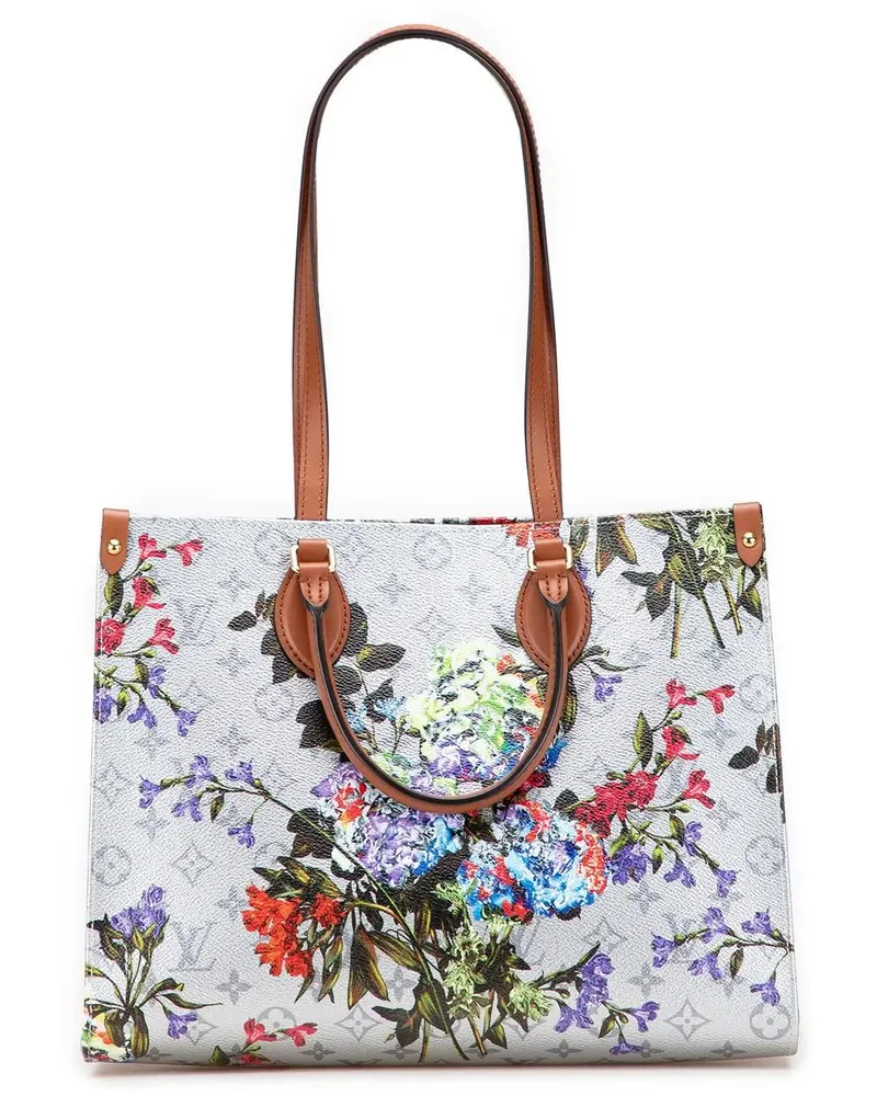 Louis Vuitton Hobo Bags Monogram Metallic LV Garden OnTheGo MM silberfarben Silber