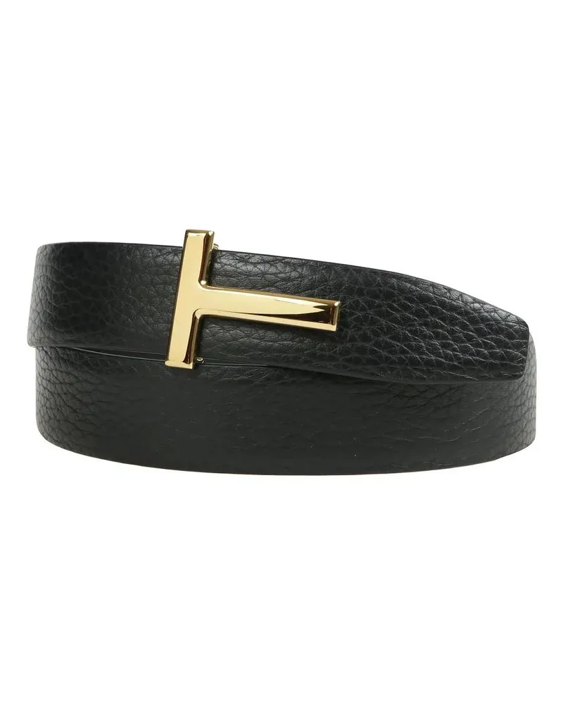 Tom Ford Gürtel Grained Belt schwarz Schwarz