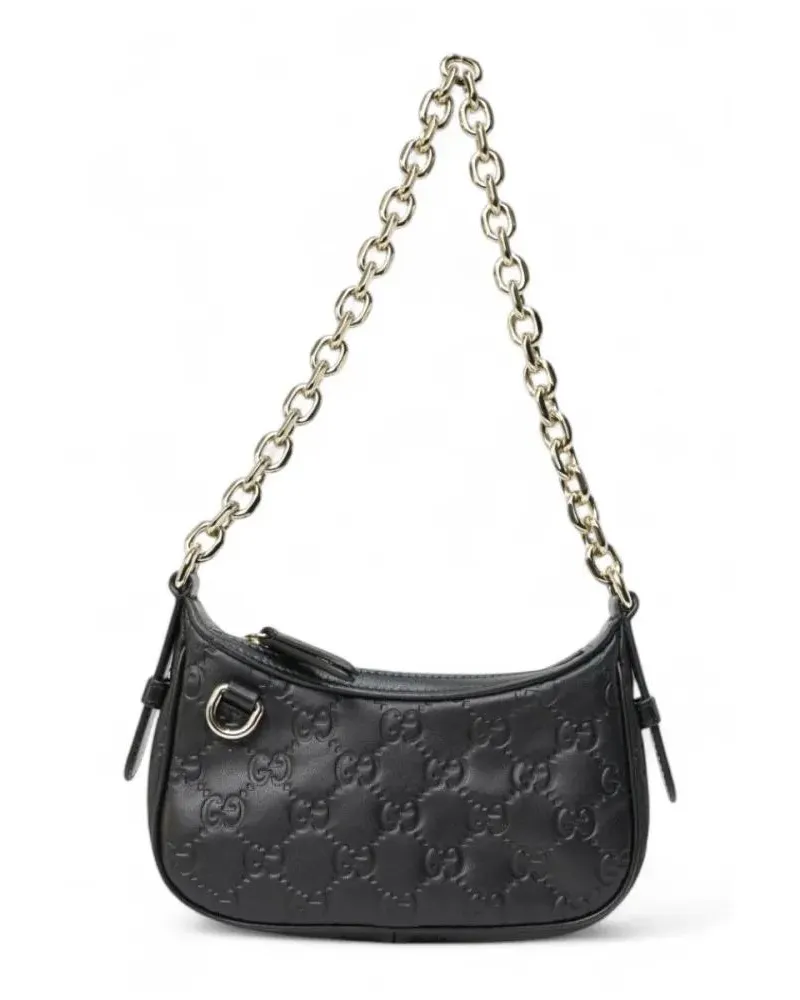 Gucci Hobo Bags Clutch Bag Mini Gg Supreme Black grau Grau