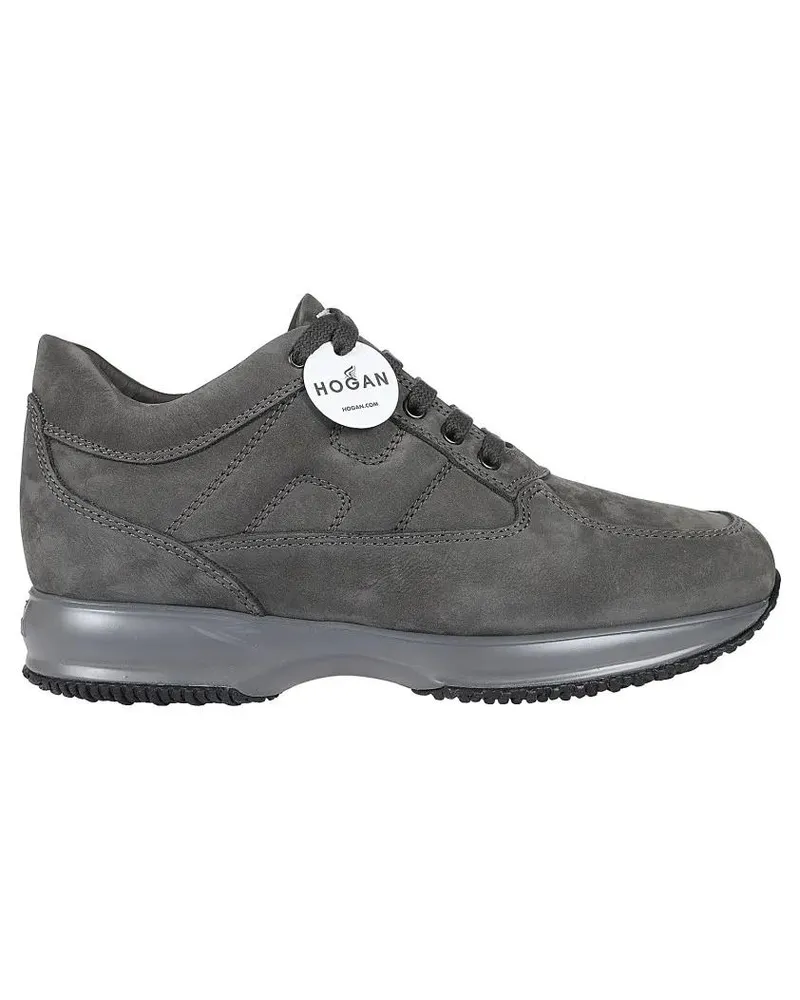 Hogan Low-Top Sneaker Sporty Leather Shoes With Cushioned Sole grau Grau