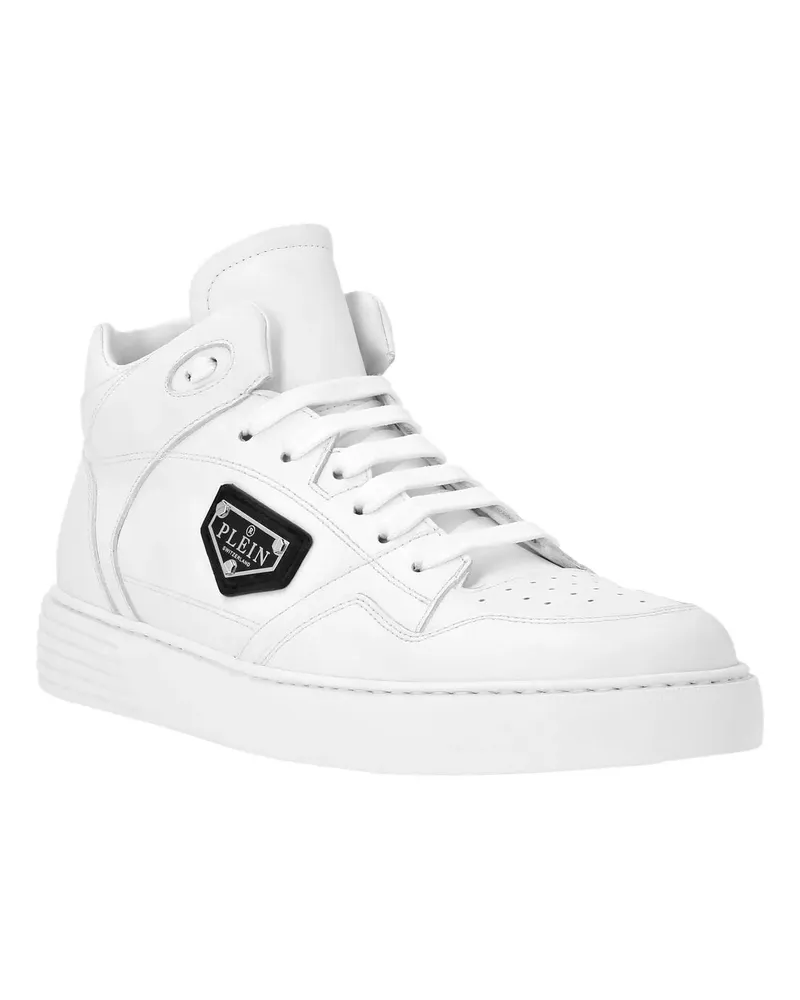 Philipp Plein Low-Top Sneaker Mid-Top Turnschuhe weiß Weiß