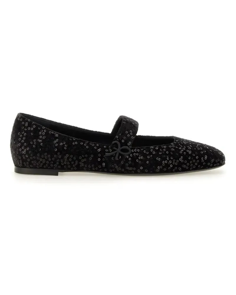 FESTA Milano Ballerina Flats With Rhinestone Detailing schwarz Schwarz