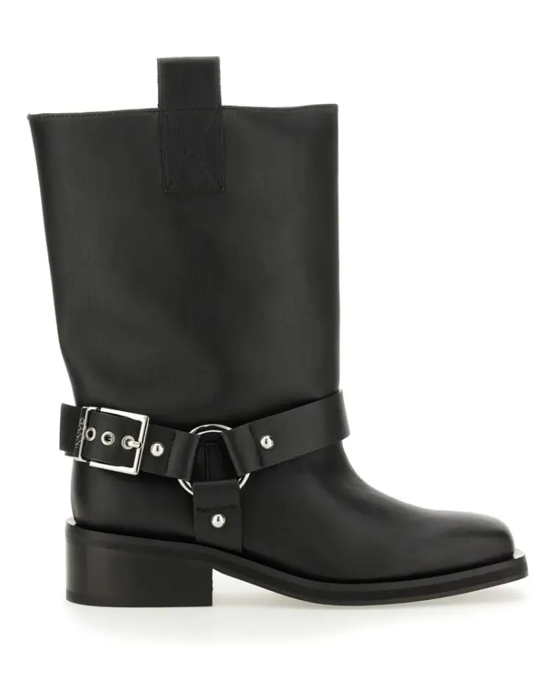 Ganni Stiefel Biker Boots schwarz Schwarz