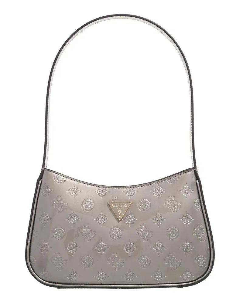 Guess Hobo Bags Arnela Top Zip Shoulder Bag silberfarben Silber