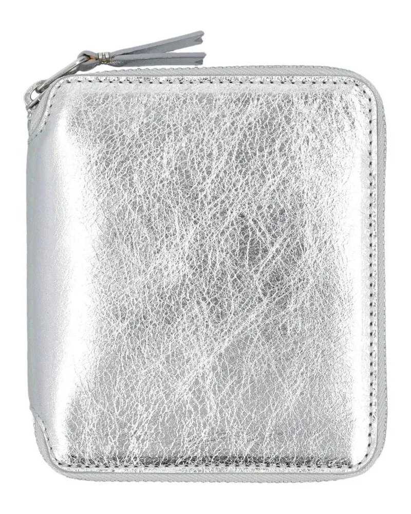 Comme des Garçons Portemonnaies Vertical Wallet Zip Around weiß Weiß