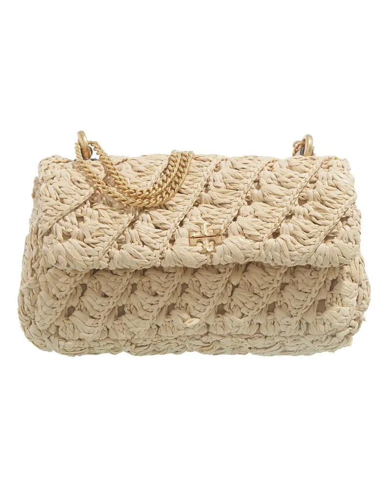 Tory Burch Pochettes Kira Woven Mini Flap Bag beige Beige