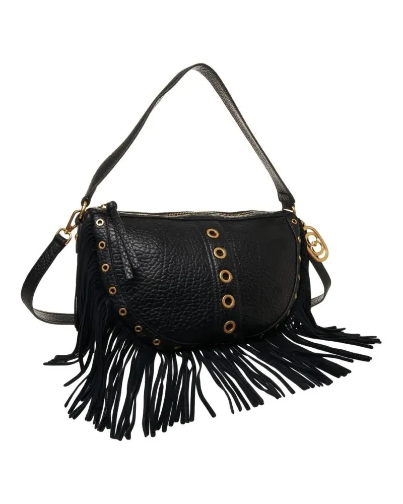 LA CARRIE Hobo Bags Shoulder Bag With Fringes schwarz Schwarz