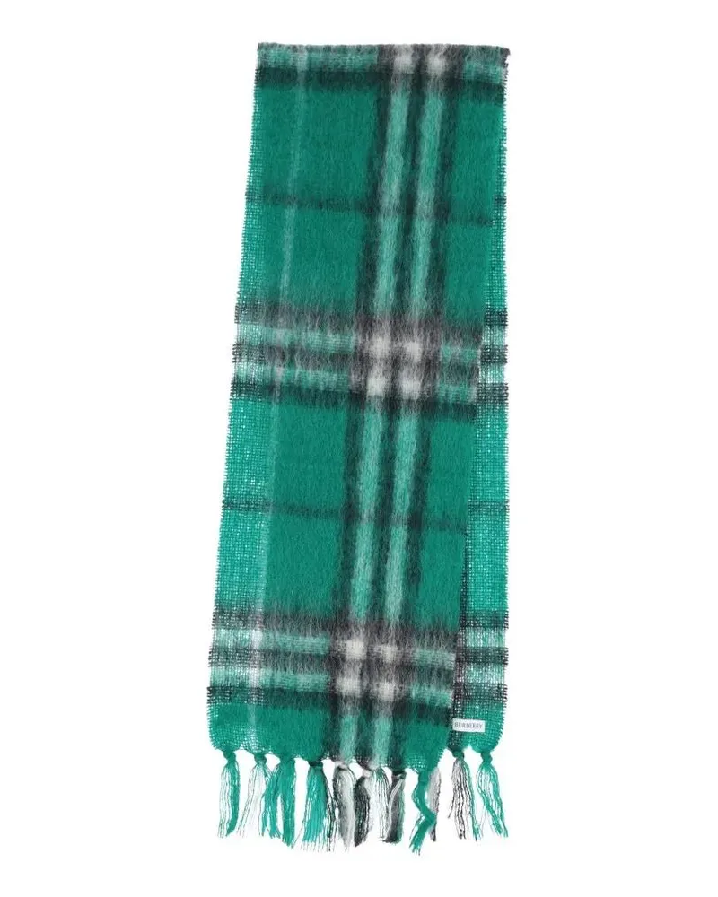 Burberry Tücher & Schals Cozy Rectangular Scarf With Classic Plaid Pattern grün Grün