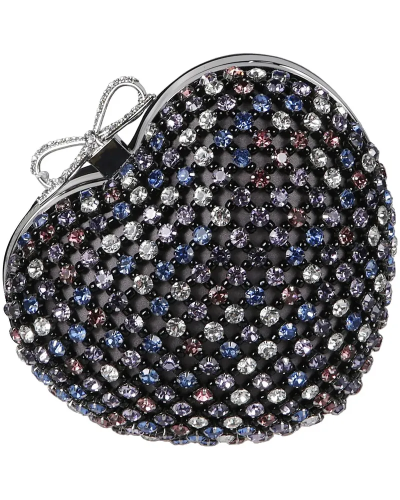 Self-Portrait Crossbody Bags Multi Crystal Heart Clutch Bag Multicolour bunt Bunt