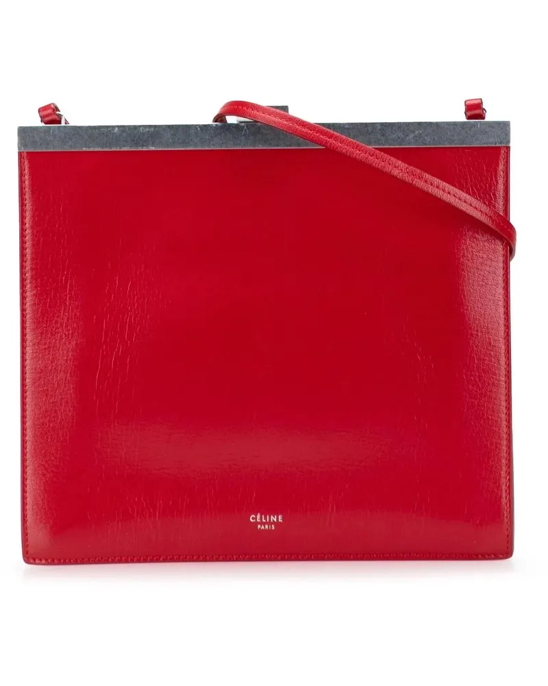 Celine Hobo Bags Mini Leather Clasp Crossbody rot Rot