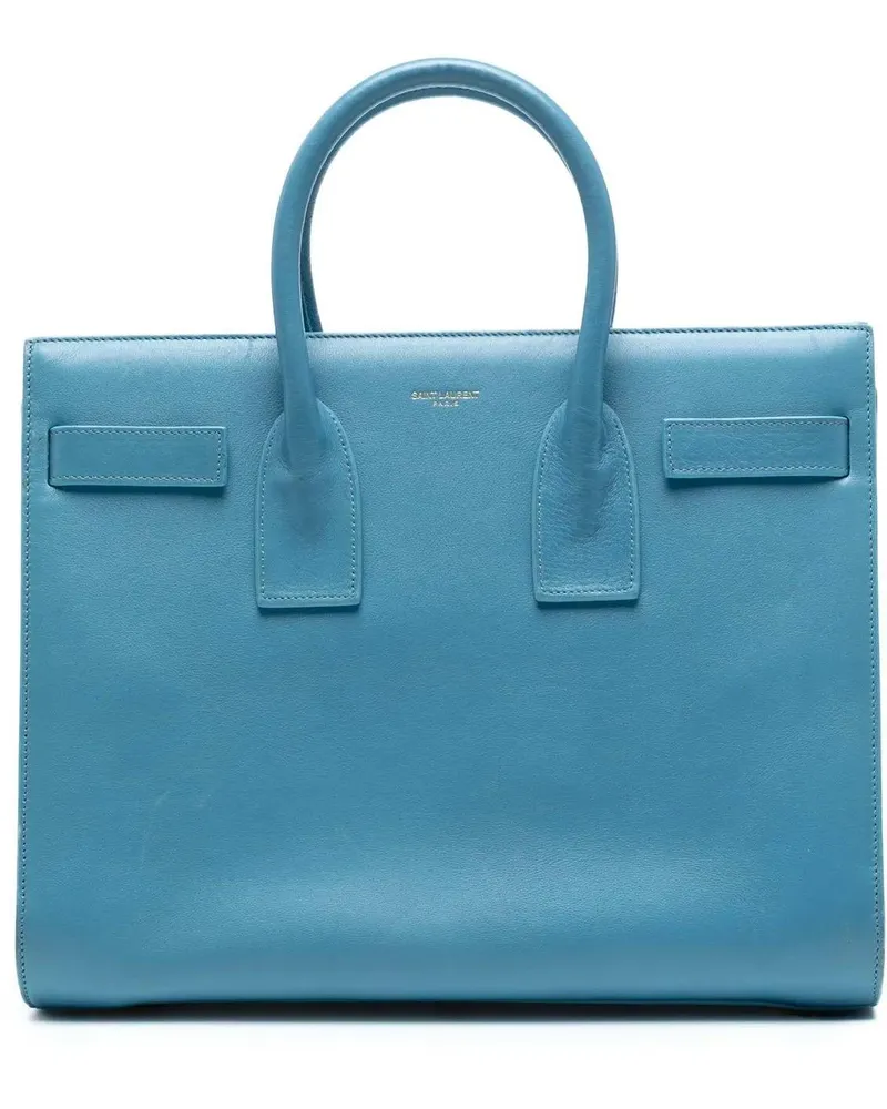 Saint Laurent Hobo Bags Small Leather Sac De Jour Satchel blau Blau