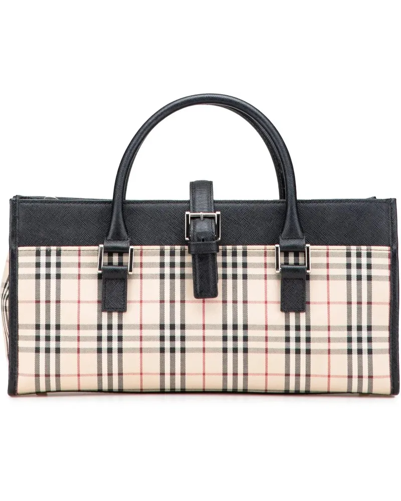 Burberry Crossbody Bags House Check Canvas Handbag braun Braun