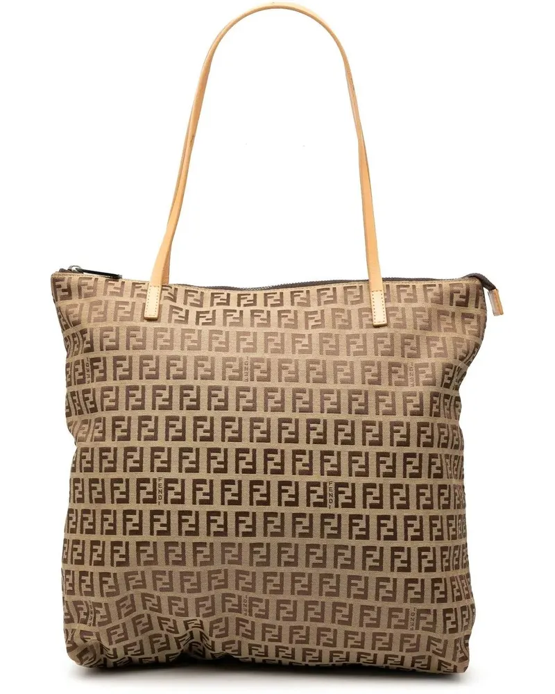 Fendi Shopper Zucchino Canvas Tote braun Braun