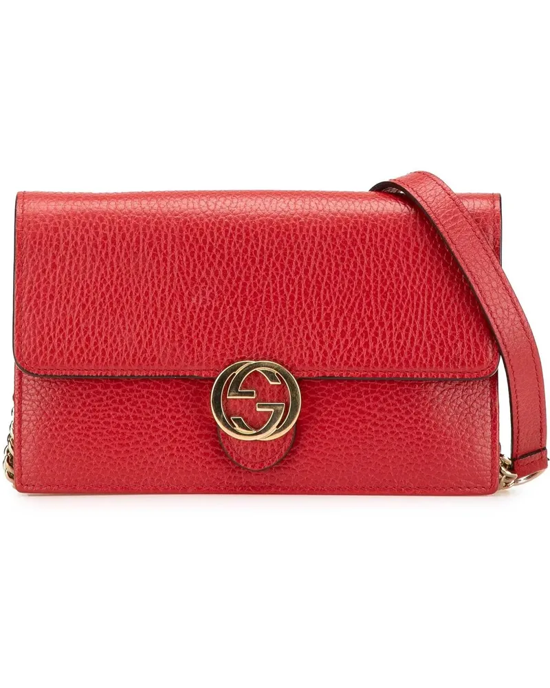 Gucci Hobo Bags 2016-2025 Leather Interlocking G Dollar Wallet on rot Rot