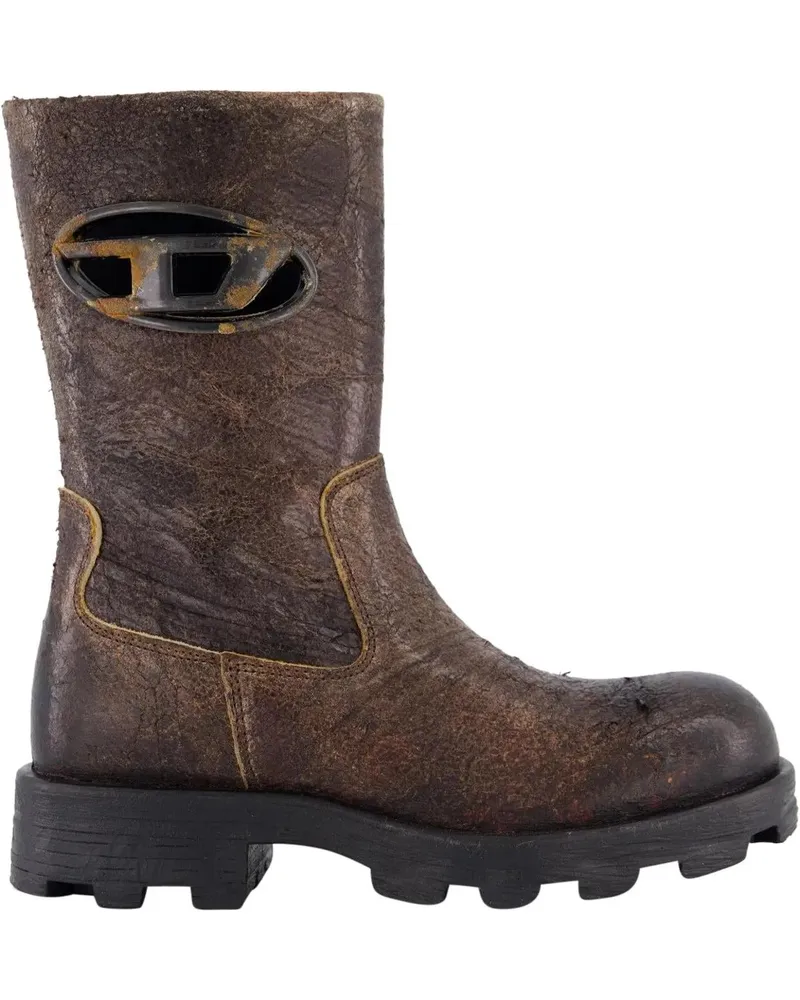 Diesel Stiefel Dames Hammer Biker Boot Bruin braun Braun
