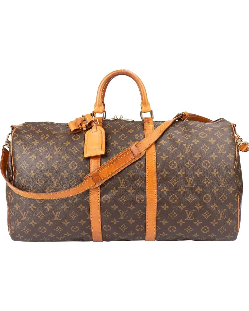 Louis Vuitton Crossbody Bags  Canvas Monogram Keepall 55 Bandoulie braun Braun