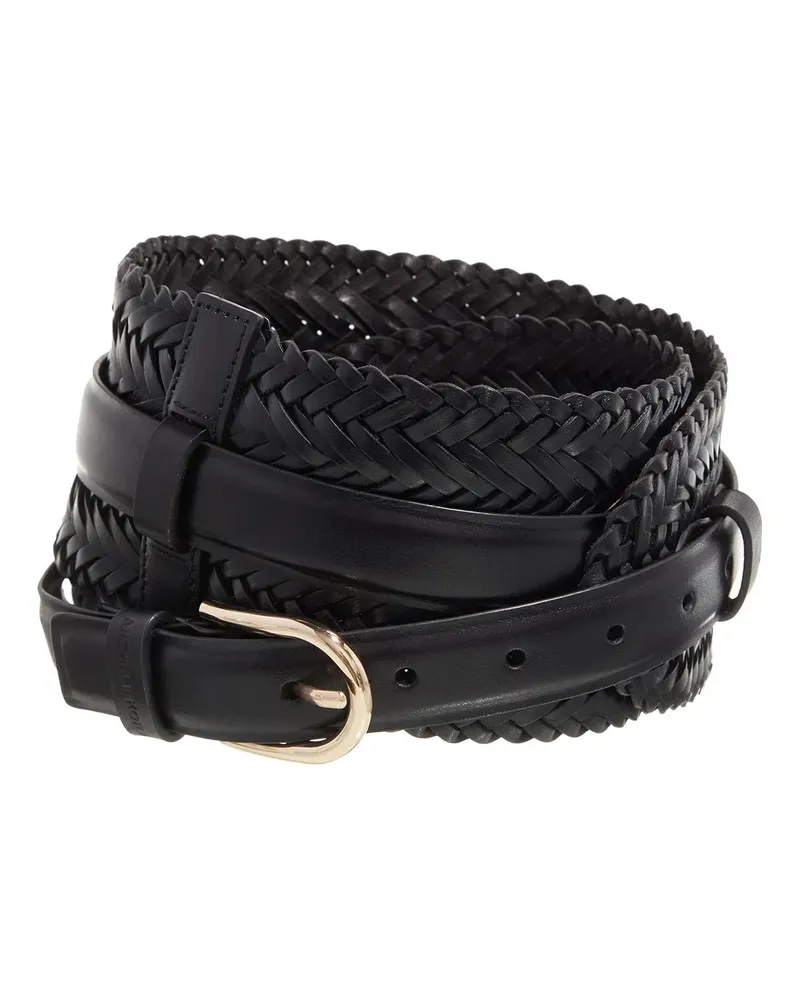Michael Kors Gürtel 85Mm Braided Waist Belt Set schwarz Schwarz