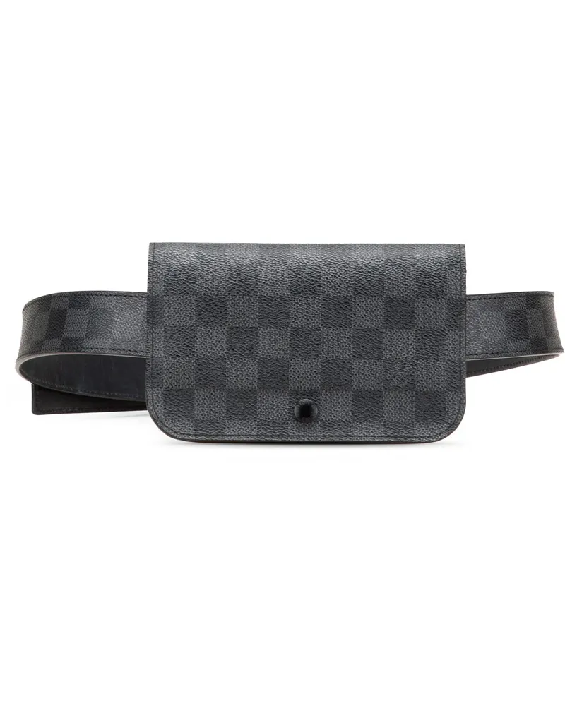 Louis Vuitton Bauchtaschen Damier Graphite Pochette Homme Ceinture schwarz Schwarz