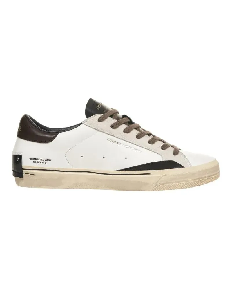 Crime Low-Top Sneaker Distressed' Sneakers weiß Weiß