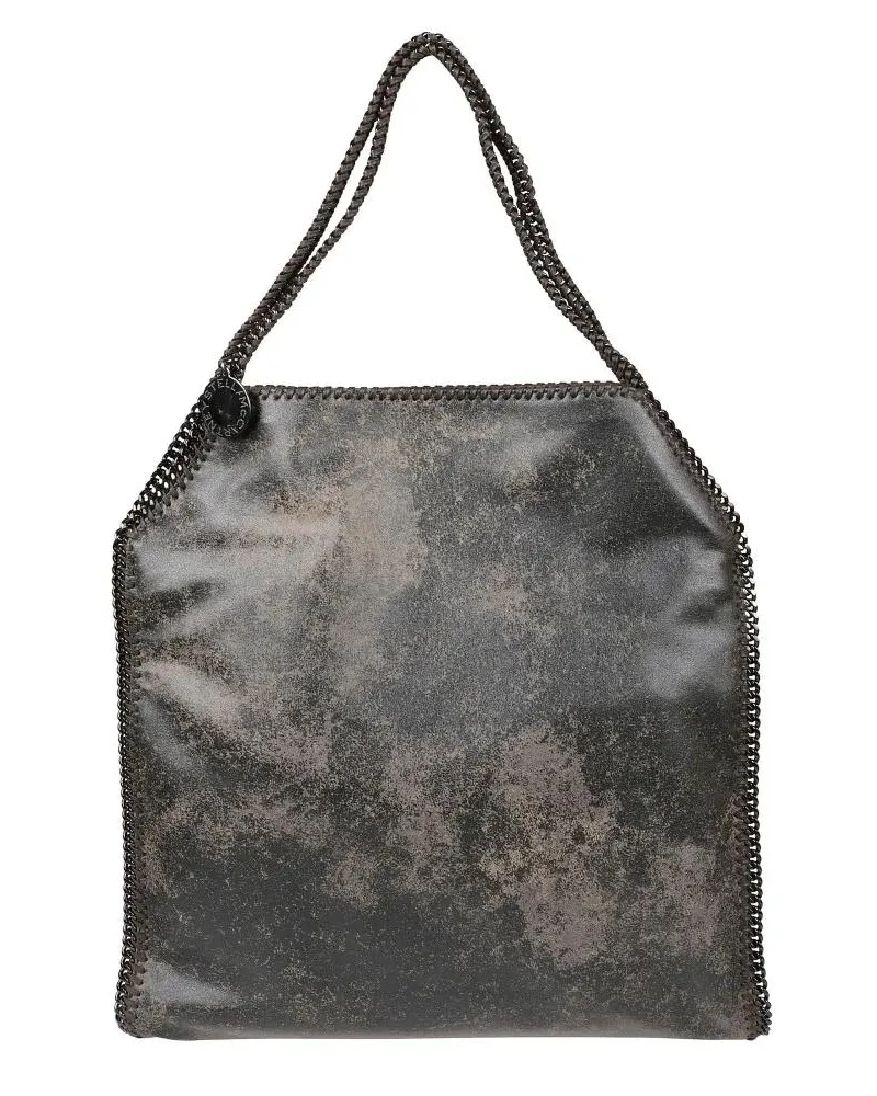 Stella McCartney Hobo Bags Sleek Black Handbag With Chain-Stitch Detailing grau Grau