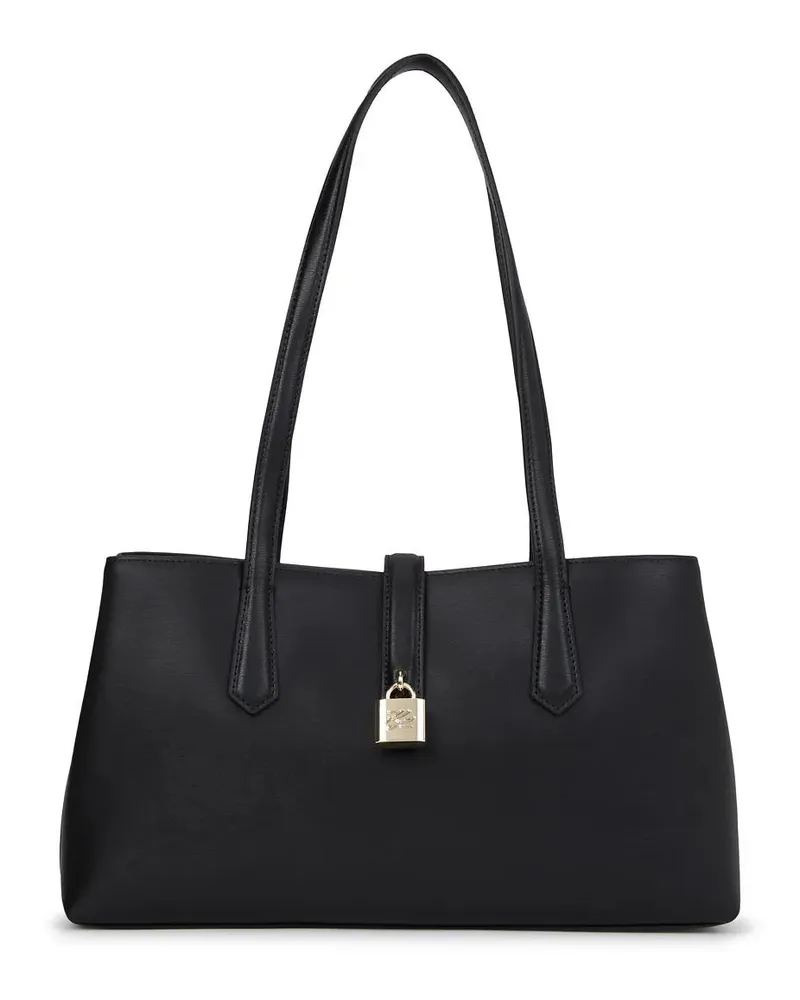 Karl Lagerfeld Shopper K/Autograph Tote Bag mit Vorhängeschloss schwarz Schwarz