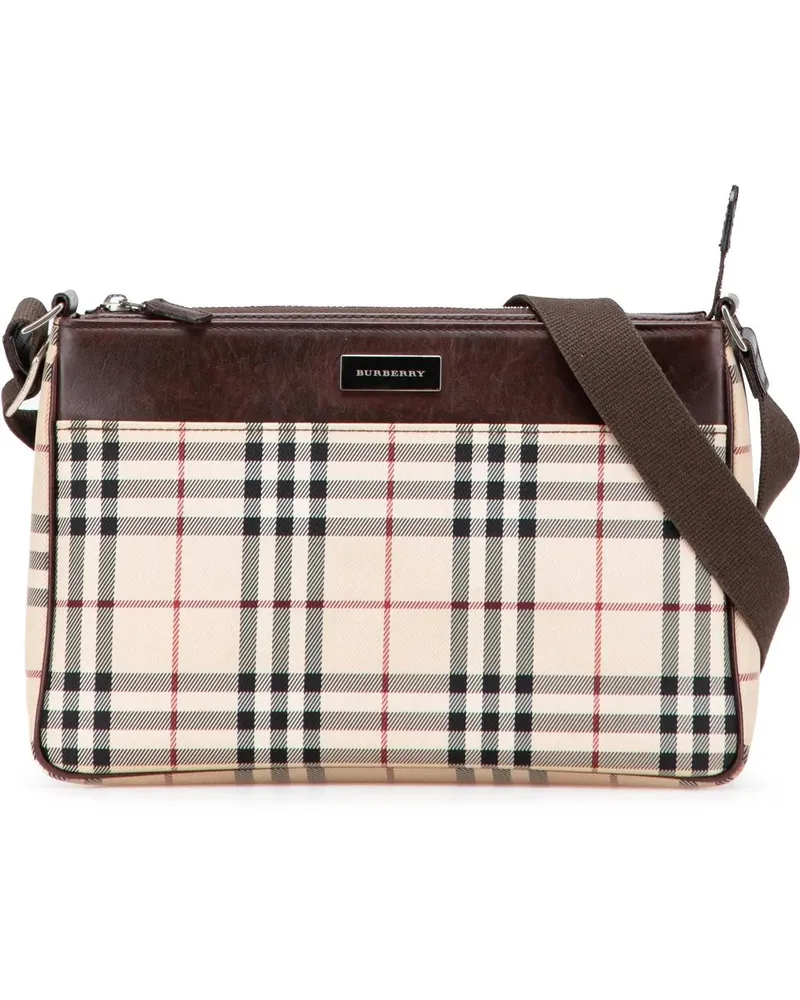 Burberry Hobo Bags House Check Canvas Crossbody braun Braun