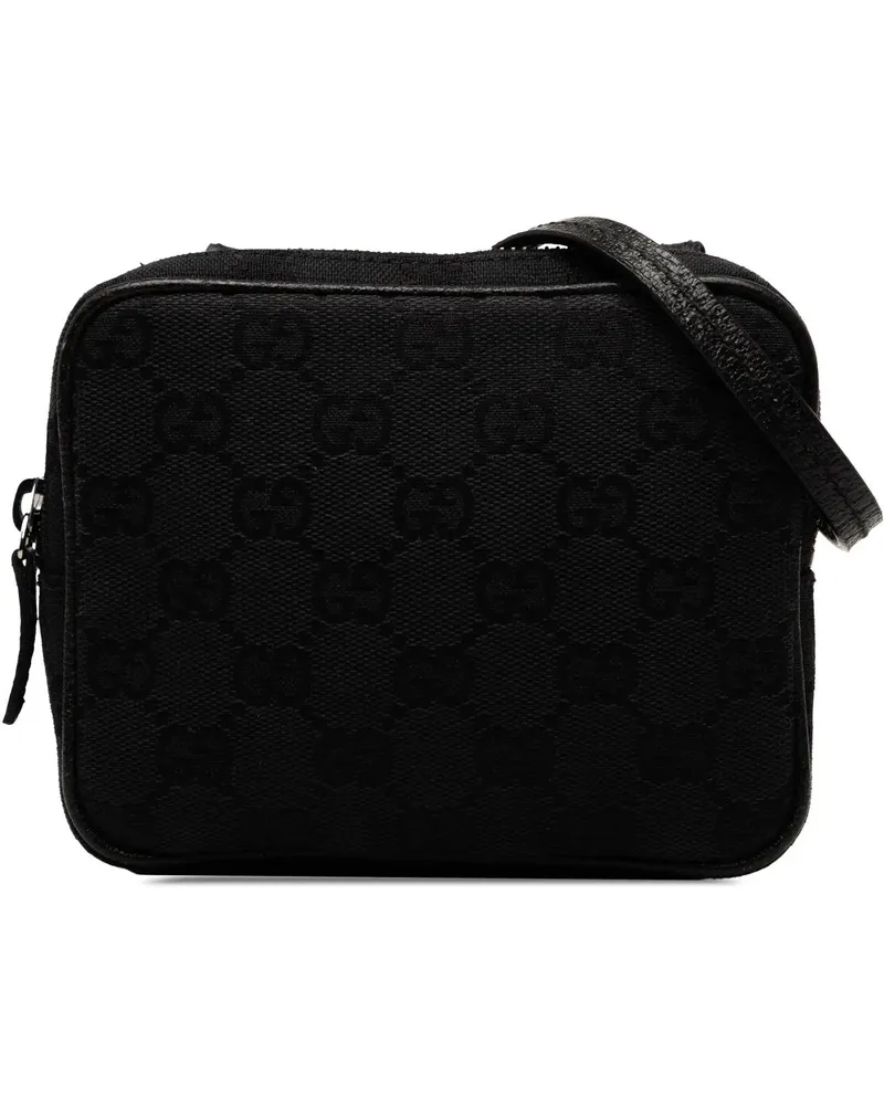 Gucci Hobo Bags GG Canvas Crossbody schwarz Schwarz