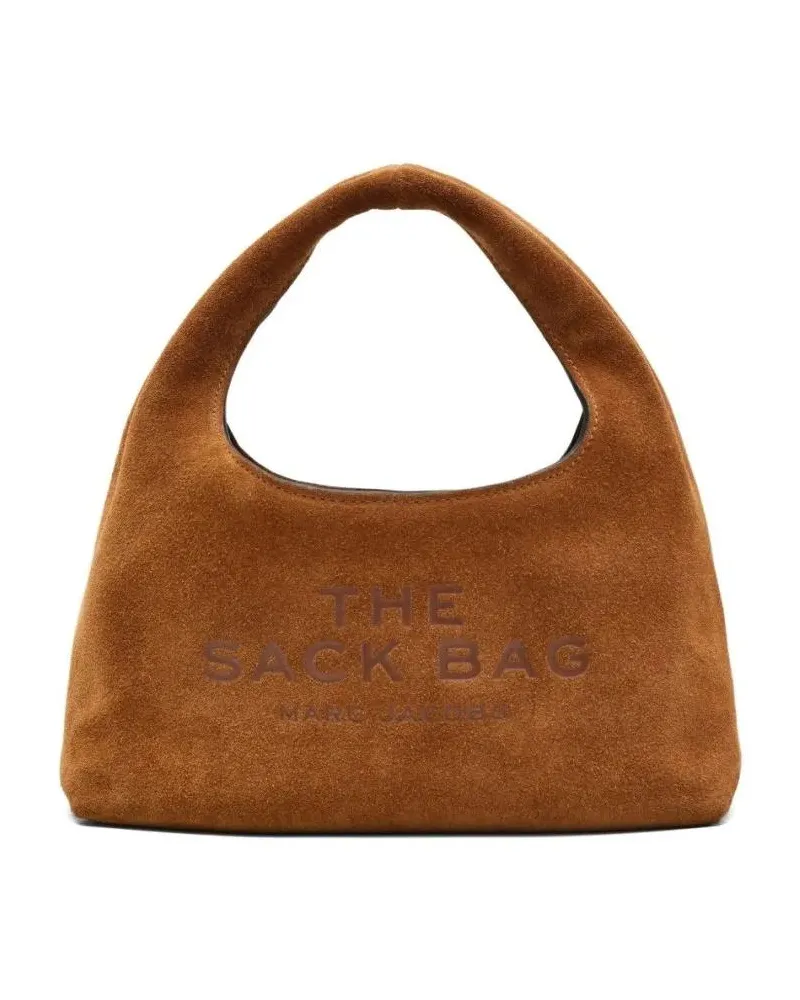 Marc Jacobs Hobo Bags Compact Suede-Like Handbag With Embossed Detail braun Braun