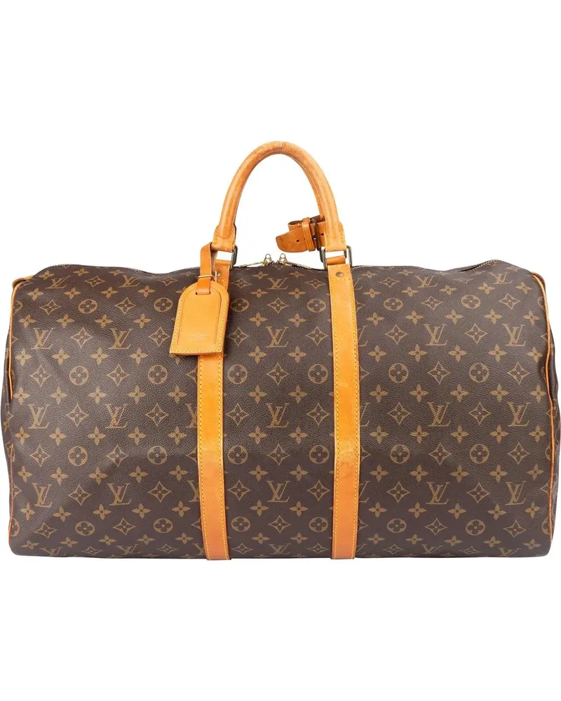 Louis Vuitton Crossbody Bags  Canvas Monogram Keepall 55 braun Braun