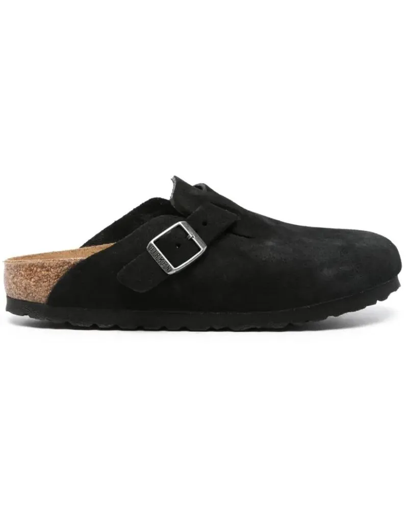 Birkenstock Loafer Closed-Toe Slipper With Adjustable Buckle schwarz Schwarz