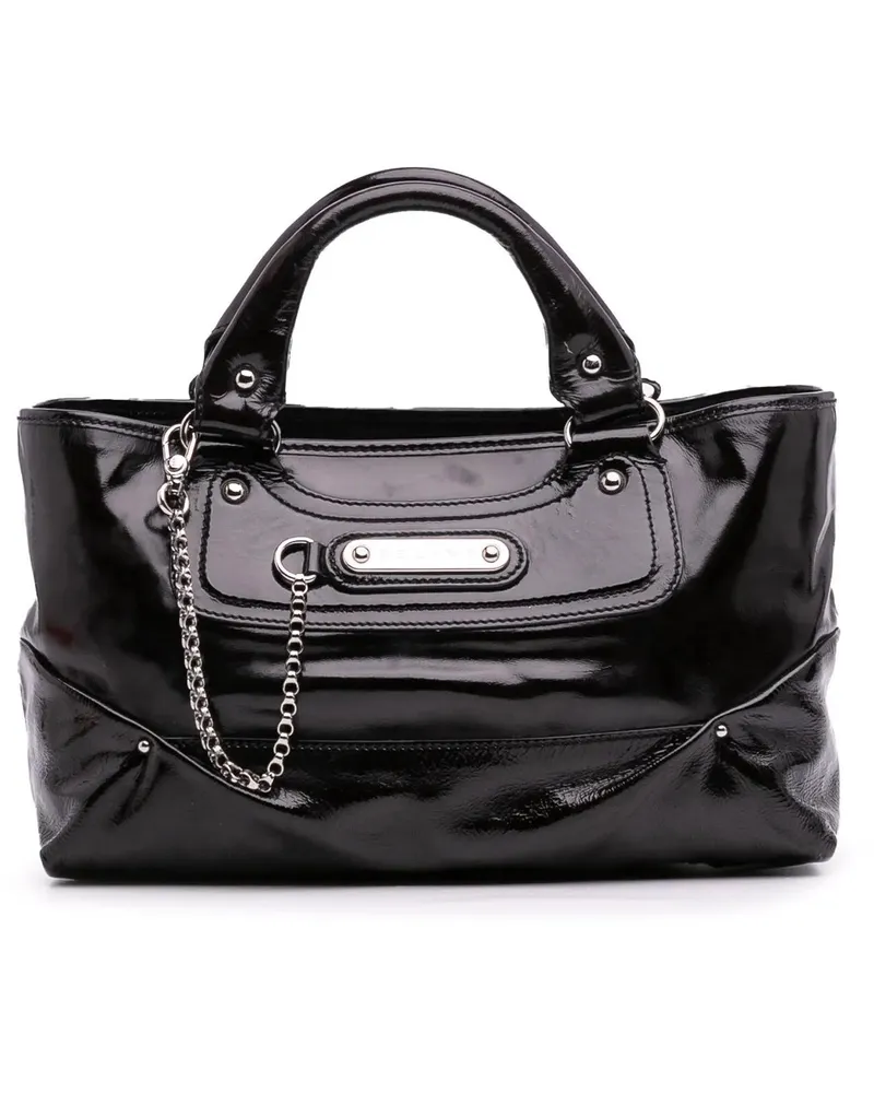 Celine Crossbody Bags Patent Boogie Handbag schwarz Schwarz