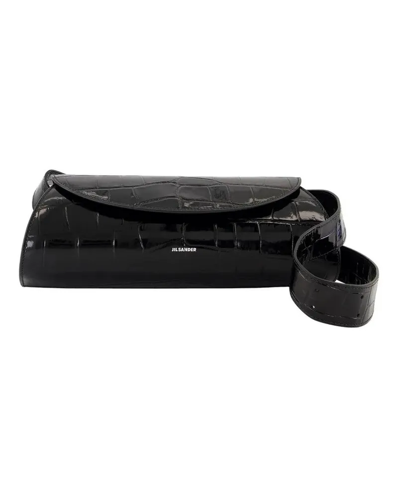 Jil Sander Crossbody Bags Cannolo Small Purse - Leather - Black schwarz Schwarz