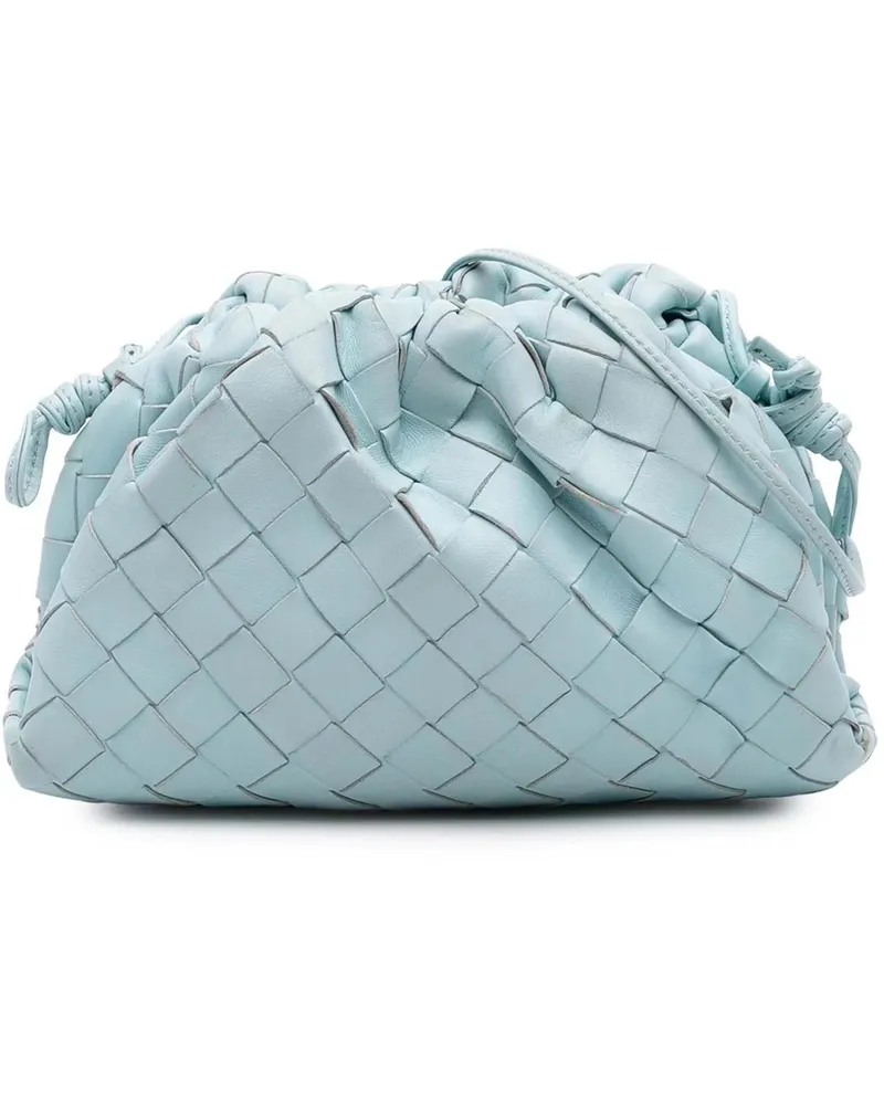 Bottega Veneta Hobo Bags Nappa Intrecciato The Mini Pouch Crossbody blau Blau