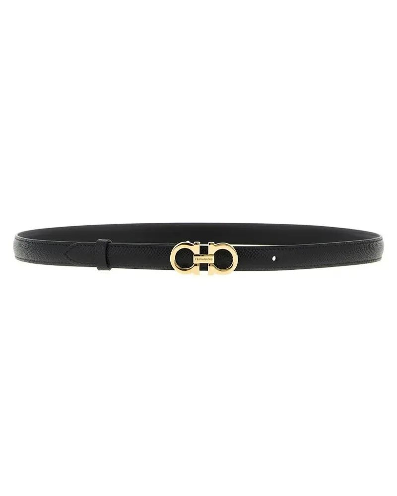 Ferragamo Gürtel 'Gancini' Belt schwarz Schwarz