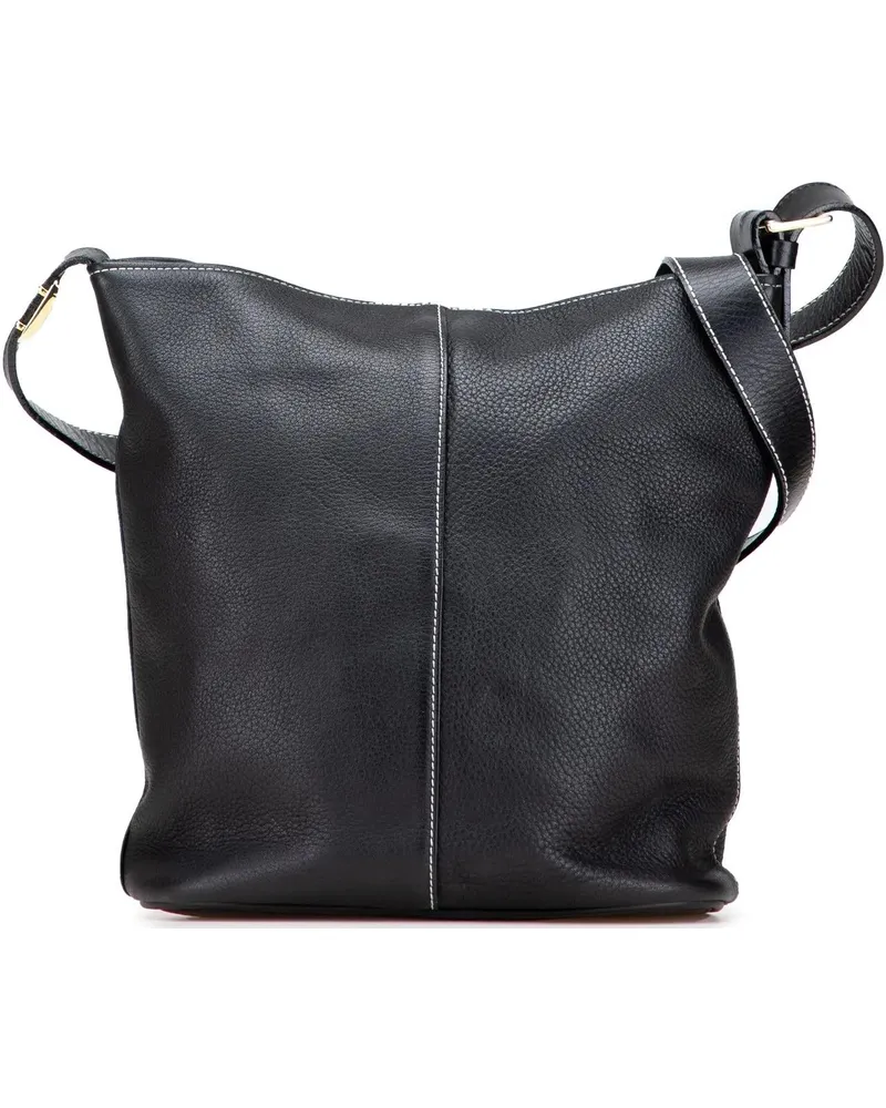 Burberry Hobo Bags Leather Crossbody schwarz Schwarz