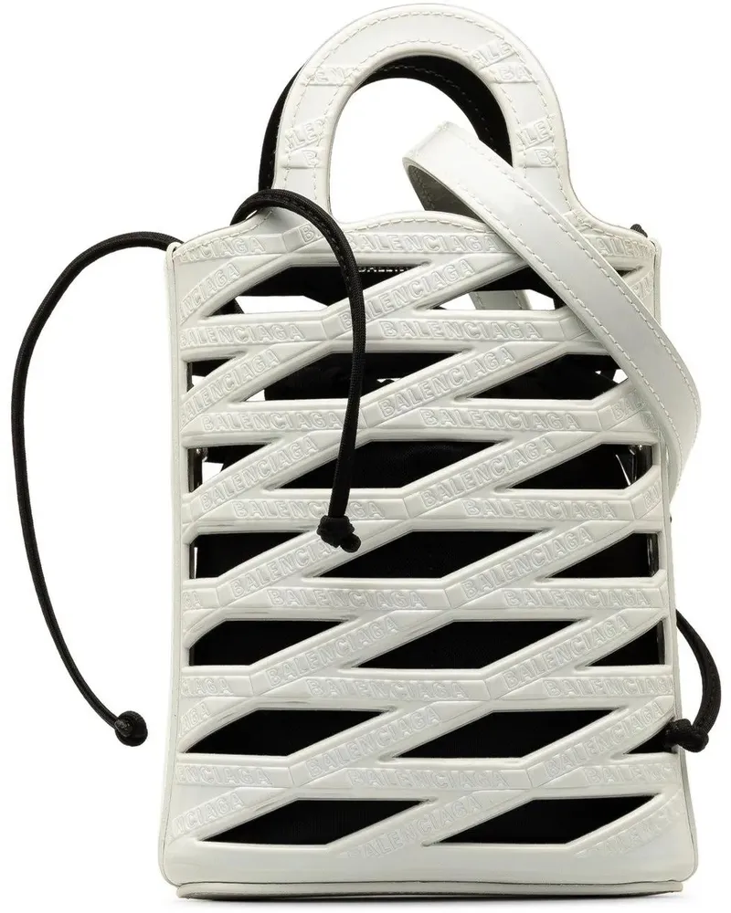 Balenciaga Hobo Bags Neo Basket Phone Holder weiß Weiß
